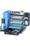 HOOPZOZA 5-Tier Metal Paper Letter Tray Organizer Office Mesh Desk Organizer with File Folder