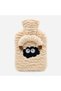 Plush Hot Water Bag with Kuzucuk Figure, 1 Liter, Cream Color with Soft Cover - 3