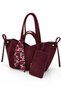 Women's Special Design Hand and Shoulder Bag with Scarf and Wallet Detail - 2