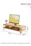 DUNISO 2 Layers Monitor Stand Riser, 50cm Computer Monitor Stand,Ergonomic Height Laptop Riser with - 2