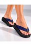 Kaila Women's Platform Wedge Heel 4.5cm Fabric Flip-Flops Comfortable Summer Pool Beach Slippers - 3