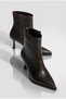 Pointed Toe Thin Heeled Women's Leather Boots