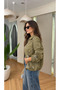 Khaki Sequin and Bead Embroidered Jacket - 3