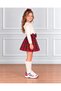 Girl's 3-Piece Plaid Skirt Cream Badili Combination Badi Skirt Socks - 2
