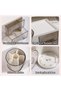 FAYET 360° Rotating Desk Organizer with 2 Drawers, 6-Compartment Pen & Pencil Holder - 4