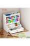 TPGP Hggzeg White Desk Organizer - Large Capacity DIY Pen Holder Box for School and Home Office - 5
