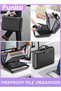 Funito Fireproof File Organizer with Lock, Hard-Shell Case Fireproof Document Box with 13 Pocket - 2