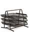ELTRAZONE Hi-Range Desk Deposit Tray 3 Layer A4 Metal tray Office Desk Organiser Paper office Mesh