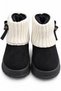 Mother-Daughter Combination Knitted Detailed Plush Textured Boots - 3