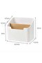 Stylish Remote Control Holder Box, 2-Compartment Desktop Organizer for Pens, Makeup Brushes and - 3