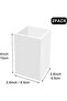 TPGP White Acrylic Pencil Pen Holder Cup 2 Pack, Desk Accessories Holder, Makeup Brush Storage - 3