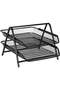 HF 2-Tier Paper Tray, Desktop Organizer, 2 Layer A4 Metal tray Office Desk Organiser, Paper File