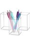 TPGP YOYIAG Acrylic Pen Holder Set - 3 Pieces Transparent Desk Organizers