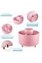 360° Rotating Desk Organizer, Pink Pen Pencil Holder for Office & School Stationery - 5