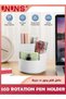 UNUNS Pen Holder,360° Rotating Desk Organizers,Multi-functional Pencil Cup Pot With 3 Separate - 2