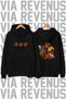 Halloween Printed Unisex Wide Fit Hooded Hoodie Sweatshirt