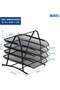 MARKQ 4-Tier Mesh Letter Tray, Office Filing Trays Holder, Desk Organizer with Stacking Supports - 3