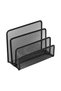 Metal Mesh Desk File Book Organizer Stand Black - 3