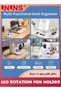UNUNS Pen Holder,360° Rotating Desk Organizers,Multi-functional Pencil Cup Pot With 3 Separate - 5