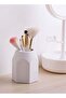 Creative Desk Organizer Set for Office and Home - 2-Piece Pen Holder and Makeup Brush Storage Box - 2