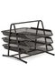 ELTRAZONE Desk Deposit Tray - 3 Layer, A4,32x26cm, Black