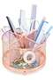 Luckam Metal Pen Holder, 360° Rotating Makeup Brush Storage Cartridge, Desk Organizer for Home