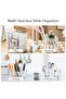 Acrylic Pen Holder, 360-Degree Rotating Pen Holder for Desk, Clear Desk Organizers and Accessories - 2
