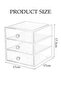 DUNISO 3-Drawer Makeup Drawer Organizer,Acrylic Makeup Organizer,Stackable Cosmetic Display - 2