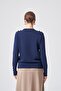203 Button Detail Sweater Navy Blue - 3