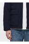 Navy Blue Relax Fit High Collar Men's Puffer Jacket - 3