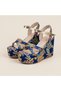 Valley Ethnic Pattern Wedge Heeled Shoes - 4
