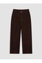 Brown Regular Fit Women's Velvet Trousers - 5