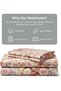 Luxury 3-Piece Turkish Satin Cotton Bedsheet Set – King Size | Ultra Soft, Breathable & Wrinkle-Resistant | Elegant Collection Bedding with 2 Pillowcases (Multicolor Floral, King (U.K. Standard)) - 2