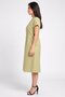 Women Solid Plain Midi Dress, Sage Green - 3