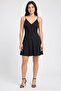Women Plain A-Line Dress, Black - 2