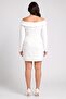 Women Plain Mini Dress, White - 4