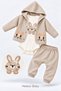 Baby Girl Set - Rabbit Patterned Hoodie - Long Sleeve Bodysuit - Cardigan - 3-Piece Set Premium Quality 3 6 9 12 Months - 7