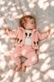 Baby Girl Set - Rabbit Patterned Hoodie - Long Sleeve Bodysuit - Cardigan - 3-Piece Set Premium Quality 3 6 9 12 Months - 5