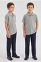 2-Piece Boys' Polo Collar 100% Cotton Fabric School T-Shirt Set Short Sleeve