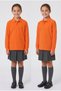 2-Piece Girls' Polo Collar 100% Cotton Fabric School T-Shirt Set Long Sleeve