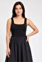 Women Plain Maxi Dress, Black - 2