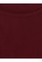Two Mt Shop Quality Lcw Curve Burgundy Plain Standard & Regular Long Sleeve Women's T-Shirt - 3