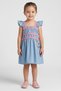 Toddlers Girl Embroidered Dress, Light Blue