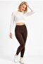 Women's Winter Fleece Leggings Gathering High Waist Stretchy Leggings Warm-Keeping Inner Fleece Sports Leggings - 6