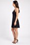 Women Plain A-Line Dress, Black - 3