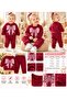 Baby Girl Cotton Bow Printed 2 Threaded Top and Bottom Two-Piece Set - 8