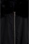 Black Elis Fur Collar Coat - 7