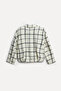 Women's Off-White Plaid Oversized Bomber Jacket - 2