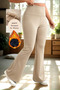 Women's Winter Fleece Lined / Warm High Waist Diving Fabric Spanish Leggings Thermal Pants - 3
