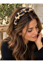 Leopard Patterned Velvet Crown - 2